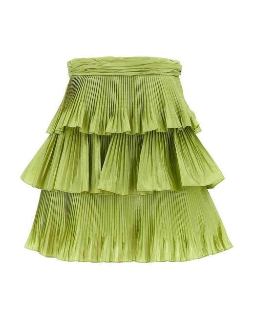 Valentino Garavani Green Skirt Velentino Taffet
