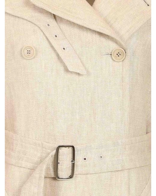 Max Mara Natural Trench Double Breasted Coat