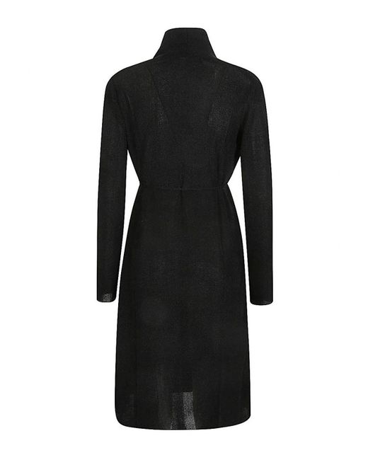 Siyu Black Belted Midi Dress