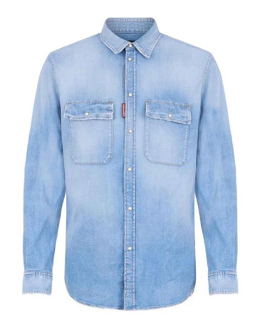 DSquared² Blue 'Canadian Vintage' Shirt for men