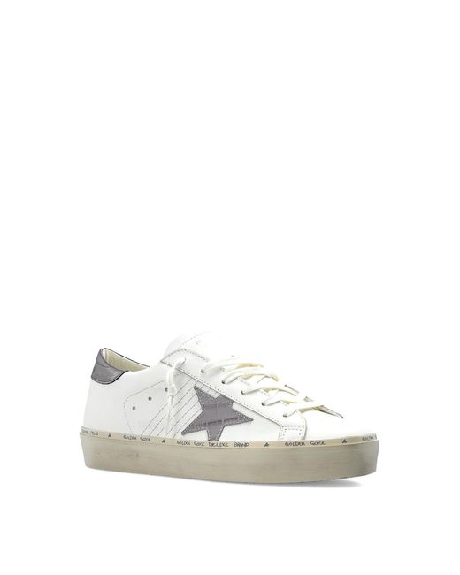 Golden Goose Deluxe Brand White Hi Star Leather Sneakers