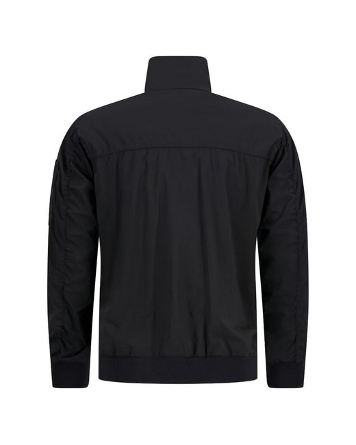 C P Company Black Nylon Turtleneck Jacket for men