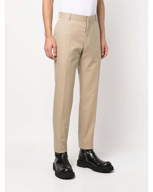 McQueen Natural Tapered Tailored Trousers for men