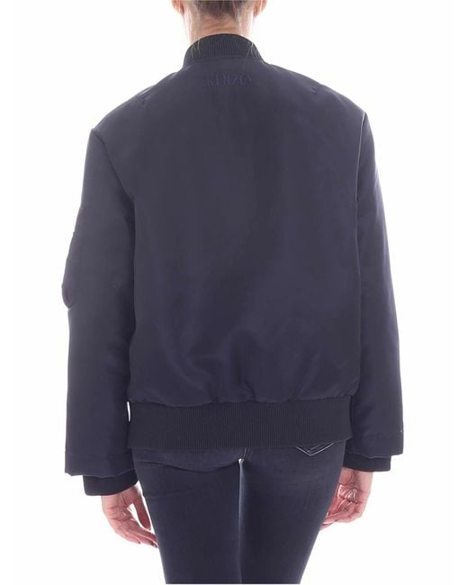 KENZO Blue Tech Fabric Bomber Jacket