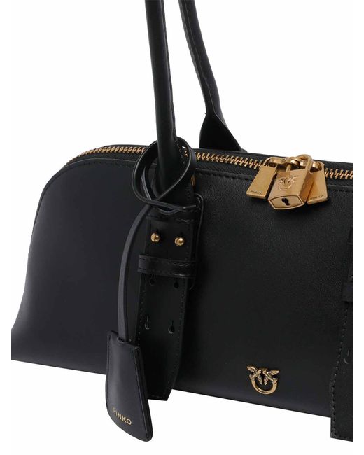 Pinko Black Escape Bag Horizontal Large Shoulder Bag