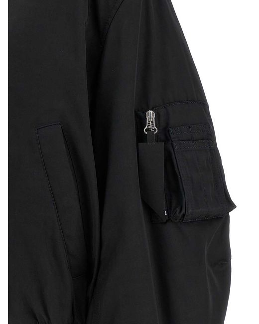 The Attico Black 'Anja' Bomber Jacket