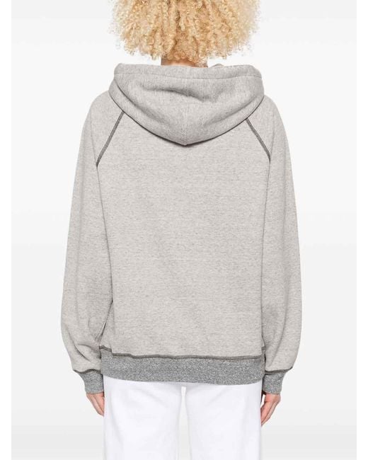 Chloé Gray Logo Classic Hoodie