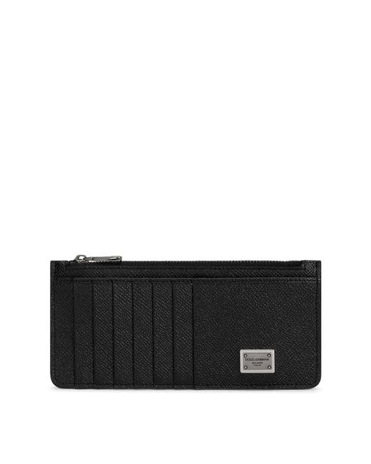 Dolce & Gabbana Black Card Holder St.Dauphine Accessories for men