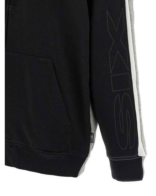 MM6 by Maison Margiela Black Double Front Hoodie