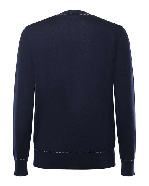 Eleventy Blue Wool Sweater for men