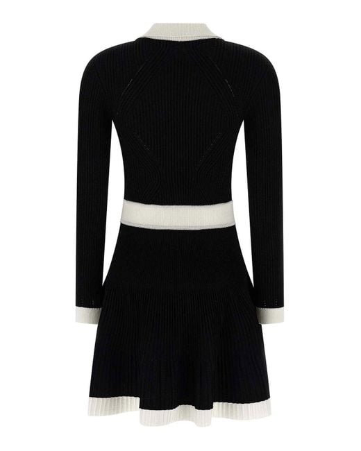 Balmain Black Two-Tone Dress