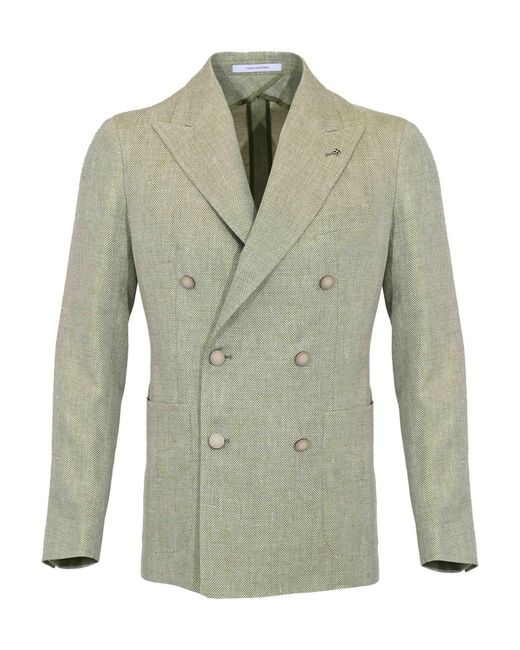 Tagliatore Green Double-Breasted Jacket for men