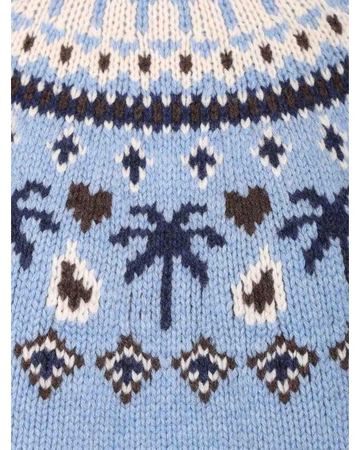 Alanui Blue Sweet Winter Sweater