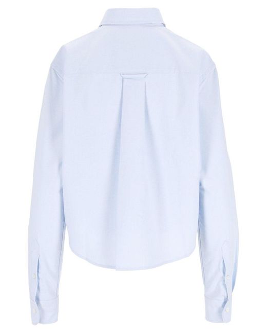 AMI Blue Crooped Shirt