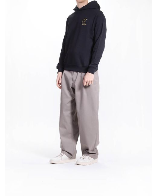 Just Cavalli Blue Jc Embroidery Lurex Sweatshirt for men