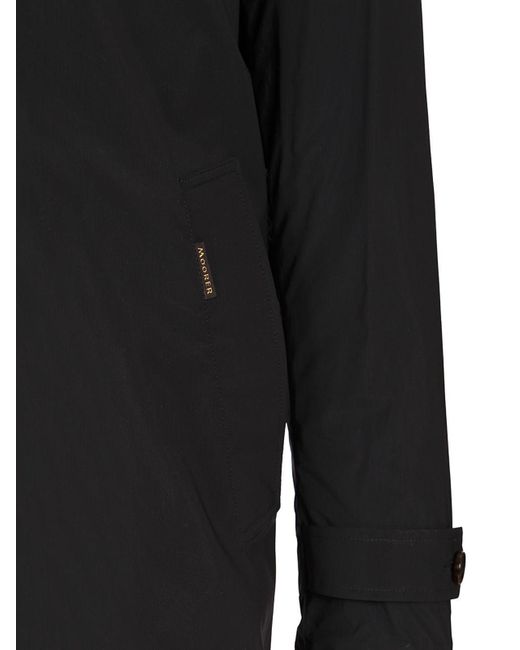 Moorer Black Raincoat for men