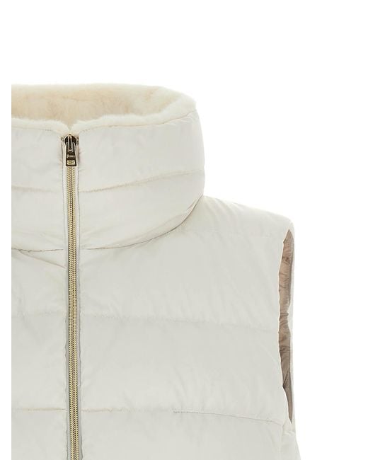 Herno White Technical Satin Vest