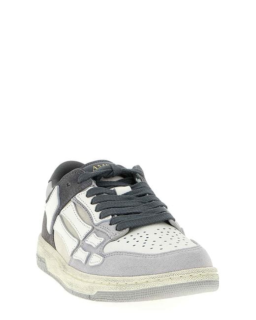 Amiri White Distressed Skel Top Low Sneakers for men