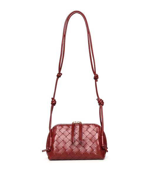 Bottega Veneta Red Concert Nappa Clutch