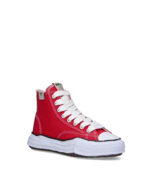 Maison Mihara Yasuhiro Red Sneakers High-Top