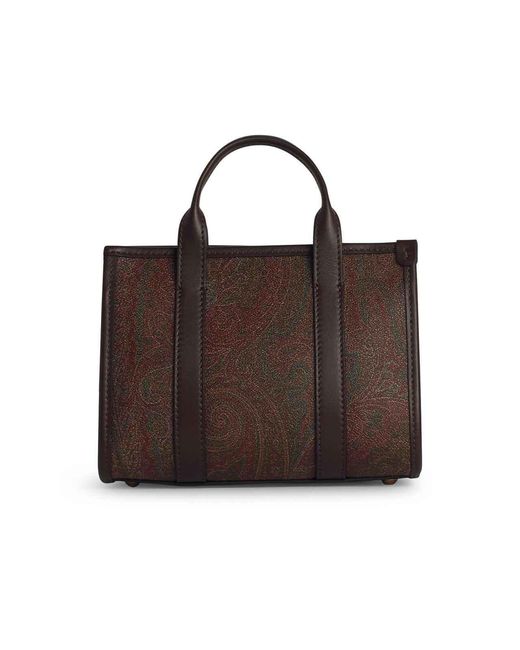 Etro Brown Small Cotton Blend Bag