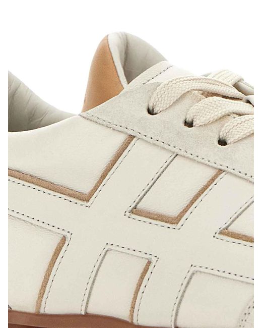 Hogan White Olympia Leather Sneakers