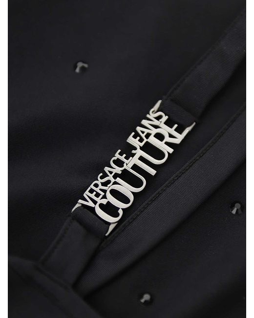 Versace Jeans Couture Black Crystal All Overt Dress