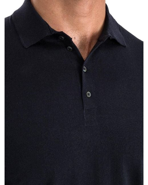 Drumohr Blue Wool Polo Shirt for men