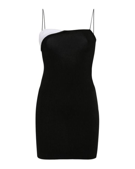 Jacquemus Black Bicolour Short Dress