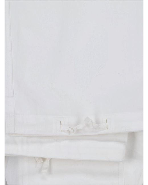 Victoria Beckham White Poplin Trousers