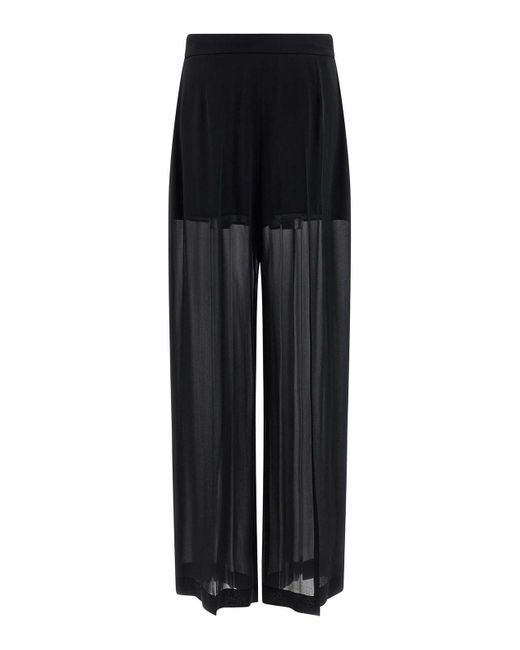 Alberta Ferretti Black Silk Pants
