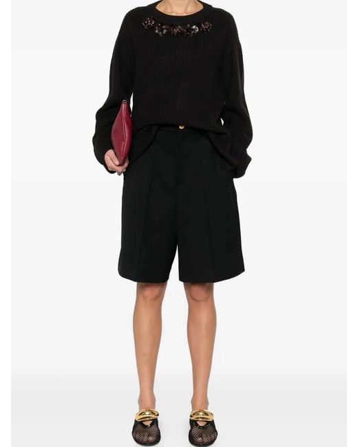 P.A.R.O.S.H. Black Sweater With Embroidery