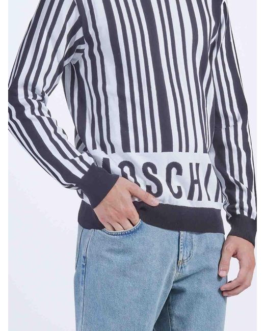 Moschino Black Heritage Barcode Jumper for men