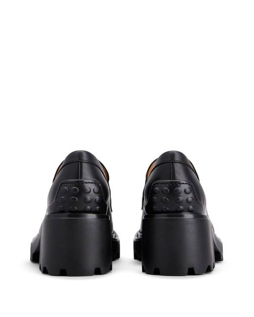 Tod's Black Logobuckle Loafers