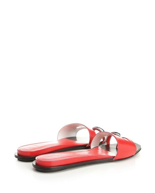 Tory Burch Red Pierced Slider