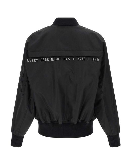 44 Label Group Black Outer Bomber Jacket for men