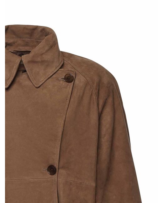 ROTATE BIRGER CHRISTENSEN Brown Leather Jacket