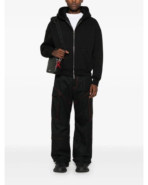 Off-White c/o Virgil Abloh Black Constrast Stitches Cargo Pants for men