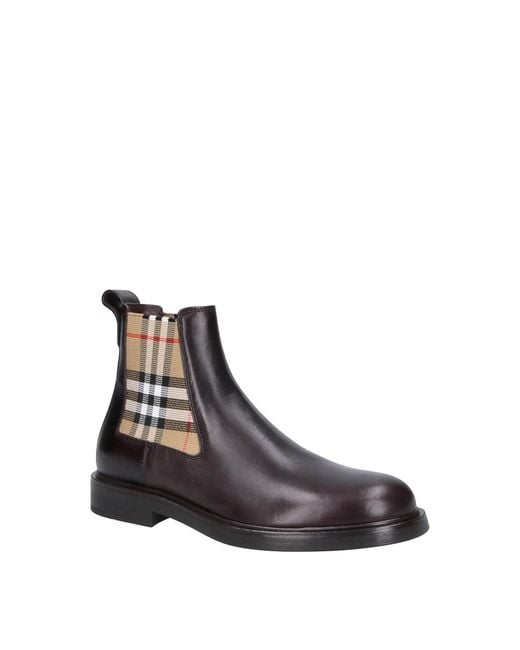 Burberry Brown Pembroke Ankle Boots for men