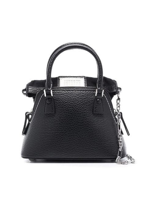 Maison Margiela Black 5Ac Mini Tote Bag