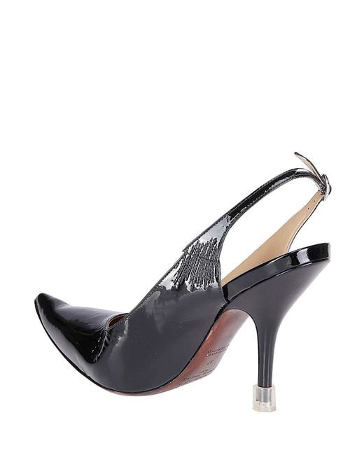 Maison Margiela Blue Love To Death Patent Leather Slingback