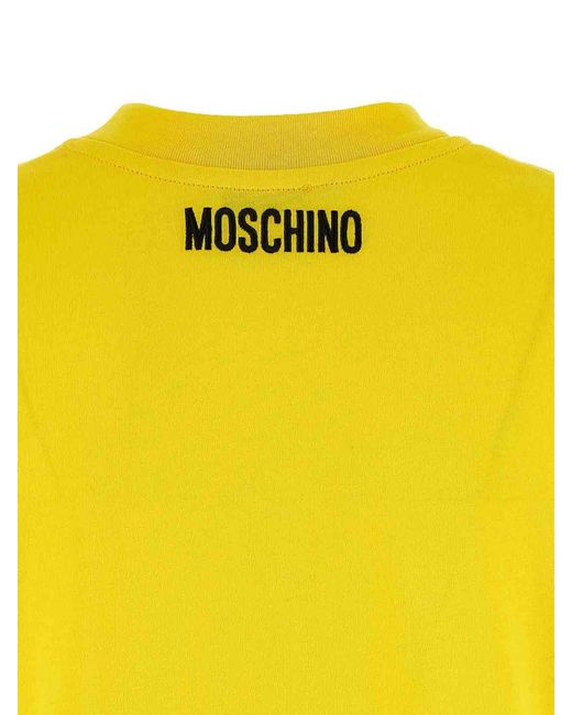 Moschino Yellow Cotton Smile T-Shirt