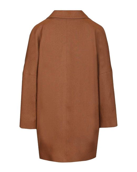 Tagliatore Brown Linen Blazer