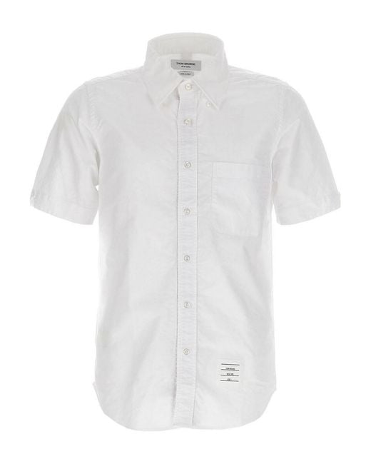 Thom Browne White 'Button Down' Shirt for men