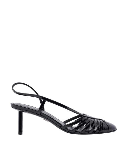Ferragamo Black Strappy Decollete
