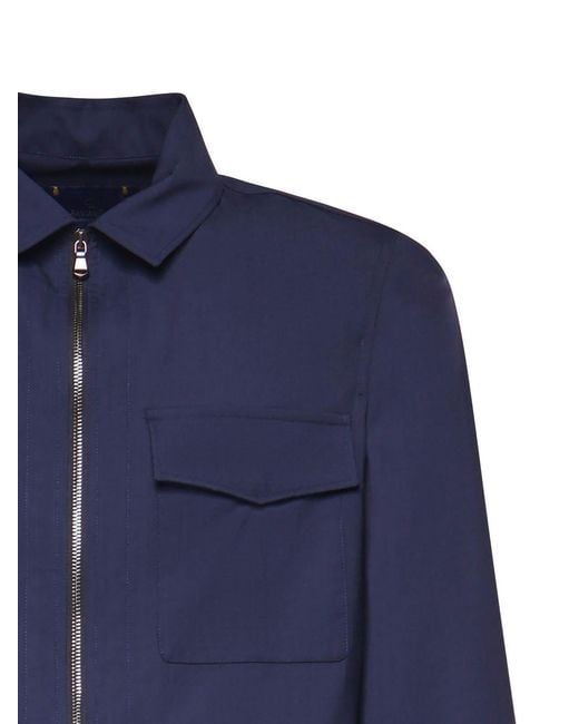 Santaniello Blue Wool Blend Coordinated Suit for men