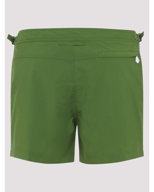 Tom Ford Green Polyester Swim Shorts for men