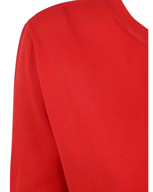 Apuntob Red V Neck Sweater