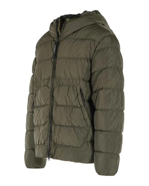 C P Company Green Chrome-R' Polyamide Down Jacket for men