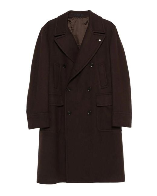 Tagliatore Black 'Sherry' Coat for men